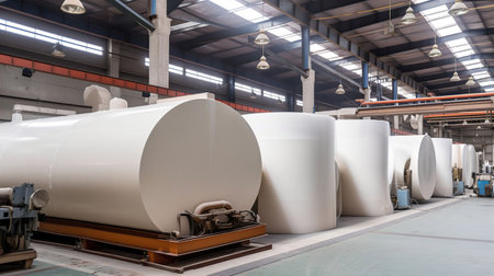 Production industry equipment at manufacture background, Generative aiの素材