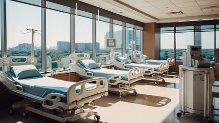 The Ultimate Hospital Bed for Optimal Healing and Comfort. Generative AIの素材