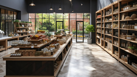 Organic Shop Interior With Various Legumes, Healthy Eatings, Generative AIの素材