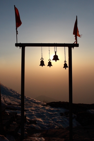 The bells - Hindu sacred place in Indian Himalayas - Tungnathの写真素材