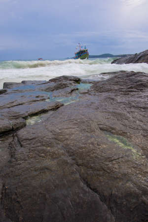 Storm on the seaの写真素材