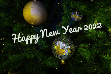 Christmas tree and lights theme wallpaperの写真素材