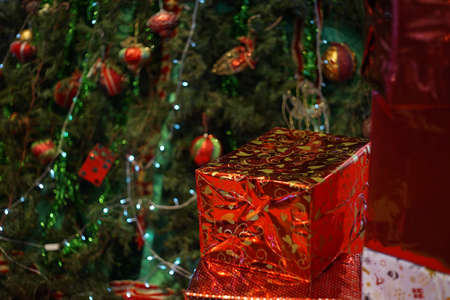 Christmas or Happy New Year themed photos to use for wallpaper or something else.の写真素材