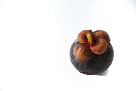 image of mangosteen on a white backgroundの写真素材