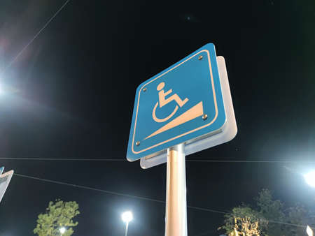 Photo of walkway signs for people with disabilitiesの写真素材