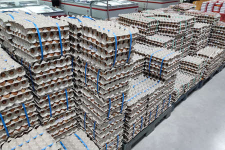 chicken eggs in MAKRO a supermarket under the covid-19 situation, MAKRO is a is a retail kitchen and...