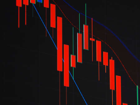 Stock Market Loss Trading Chart Investment Analysis Business Index Chart Finance Board Chartの写真素材