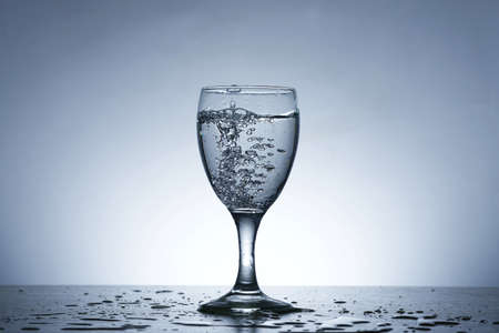 PHOTOS OF WATER IN SOUR GLASSの写真素材