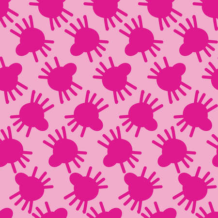 Seamless vector colorful ponk pattern of decorative small insects spiders