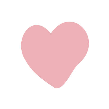 Isolated vector illustration design of big pink heart card on white backgroundのイラスト素材