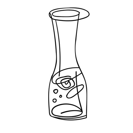 Isolated vector black and white illustration design of lined beverage dispenserのイラスト素材