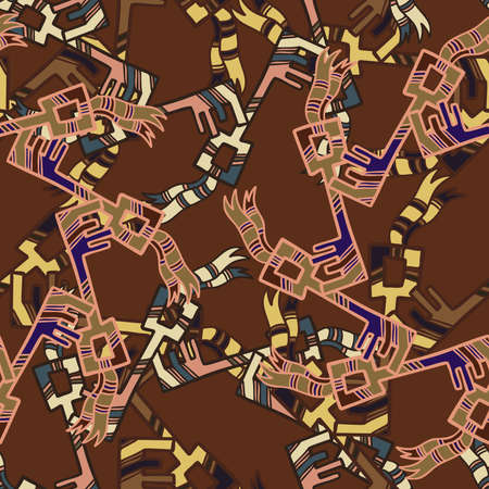 Seamless pattern abstract illustration design of keysのイラスト素材