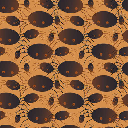 Seamless vector colorful pattern of decorative small insects spidersのイラスト素材