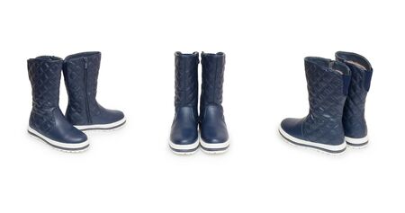 boots isolated on white backgroundの写真素材