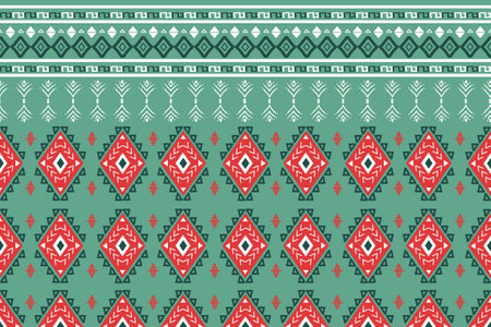 Seamless geometric ethnic asian oriental and tradition pattern design for texture and bachground....