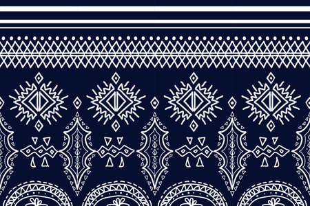 Seamless geometric ethnic asian oriental and tradition pattern design for texture and background. Silk and fabric pattern decoration for carpet, clothing, wrapping and wallpaperのイラスト素材