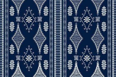 geometric ethnic asian oriental and tradition pattern design for texture and background. Silk and fabric pattern decoration for carpet, clothing, wrapping and wallpaperのイラスト素材