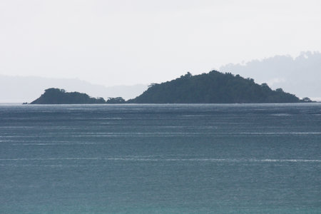 Beautiful seascape of tropical island with blue sea and mountain beach at Koh Lipe in Satul...