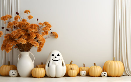 Halloween 3D Rendering for elements decoration, 3D Illustration.の素材