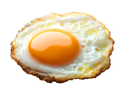 fried egg and yolk on transparentの素材