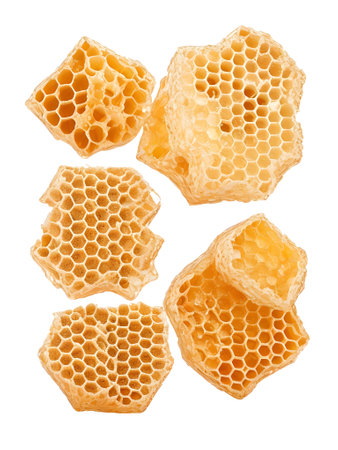 honeycomb honey bee on transparentの素材