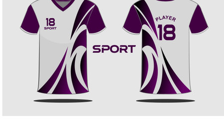 Sports jersey and t-shirt template sports jersey design. Sports design for football, racing, gamingのイラスト素材