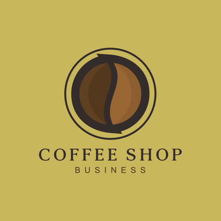 coffee shop logo design templateのイラスト素材