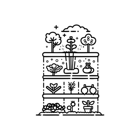 Gardening line icon. Outline vector illustration of gardening.のイラスト素材