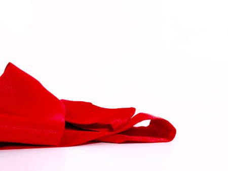 Red Scarf on White Backgroundの写真素材