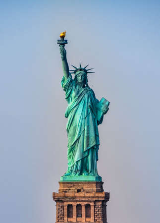 Front view of the Statue of Liberty in New York City の写真素材