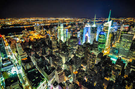 Big Apple after sunset - new york manhattan at night の写真素材