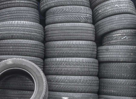 Tire stack background の写真素材