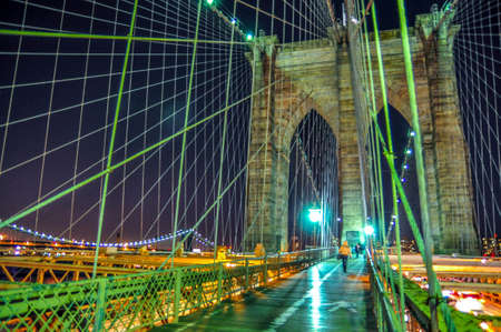 The Brooklyn bridge, New York City  USAの写真素材