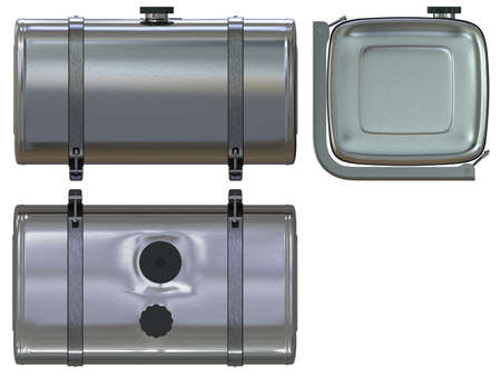 Fuel tank for vehicles, isolated on whiteの写真素材