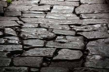 Cobblestone pavement backgroundの写真素材
