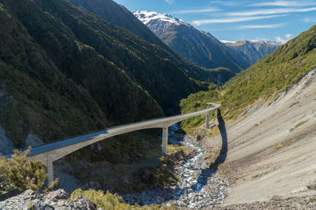 Otira Viaduct at State Highway. New Zealandの写真素材