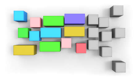 Abstract color blocksの写真素材