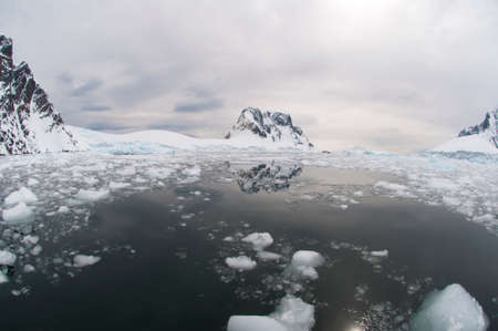 Broken ice in Antarctic ocean