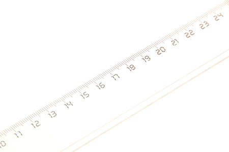 Transparent ruler with black digitsの写真素材