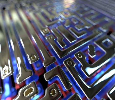 Abstract circuit inside microchipの写真素材