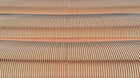 Coils of copper wire backgroundの写真素材