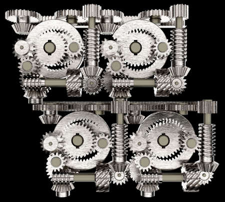 Gear wheels isolated on black