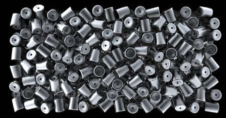 Nuclear fuel tablets isolated on black