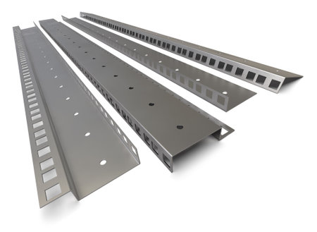 Steel Rack Strip isolated on whiteの写真素材
