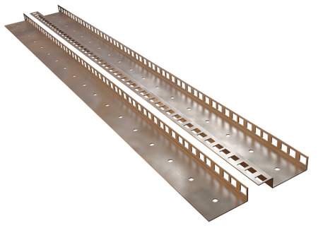 Steel Rack Strip isolated on whiteの写真素材