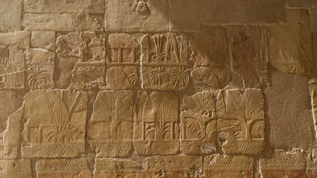 Stone with hieroglyphs. Egypt, Africa