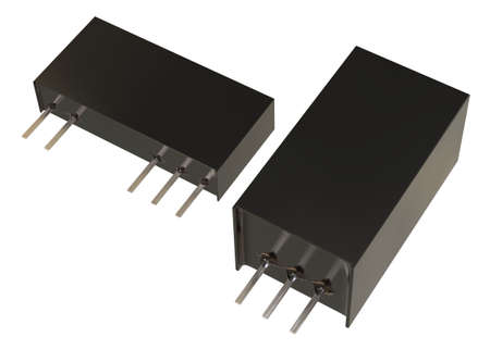 DC-DC converter isolated on whiteの写真素材