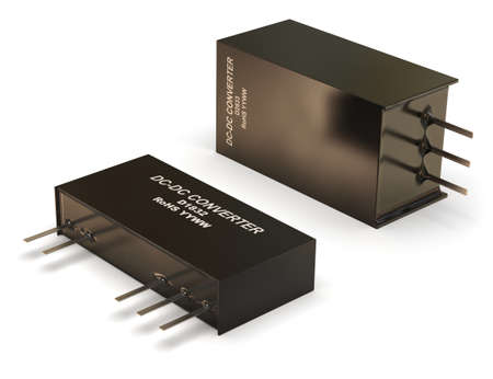 DC-DC converter isolated on whiteの写真素材