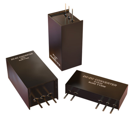 DC-DC converter isolated on whiteの写真素材