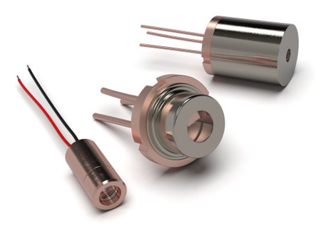 Laser diodes isolated on whiteの写真素材